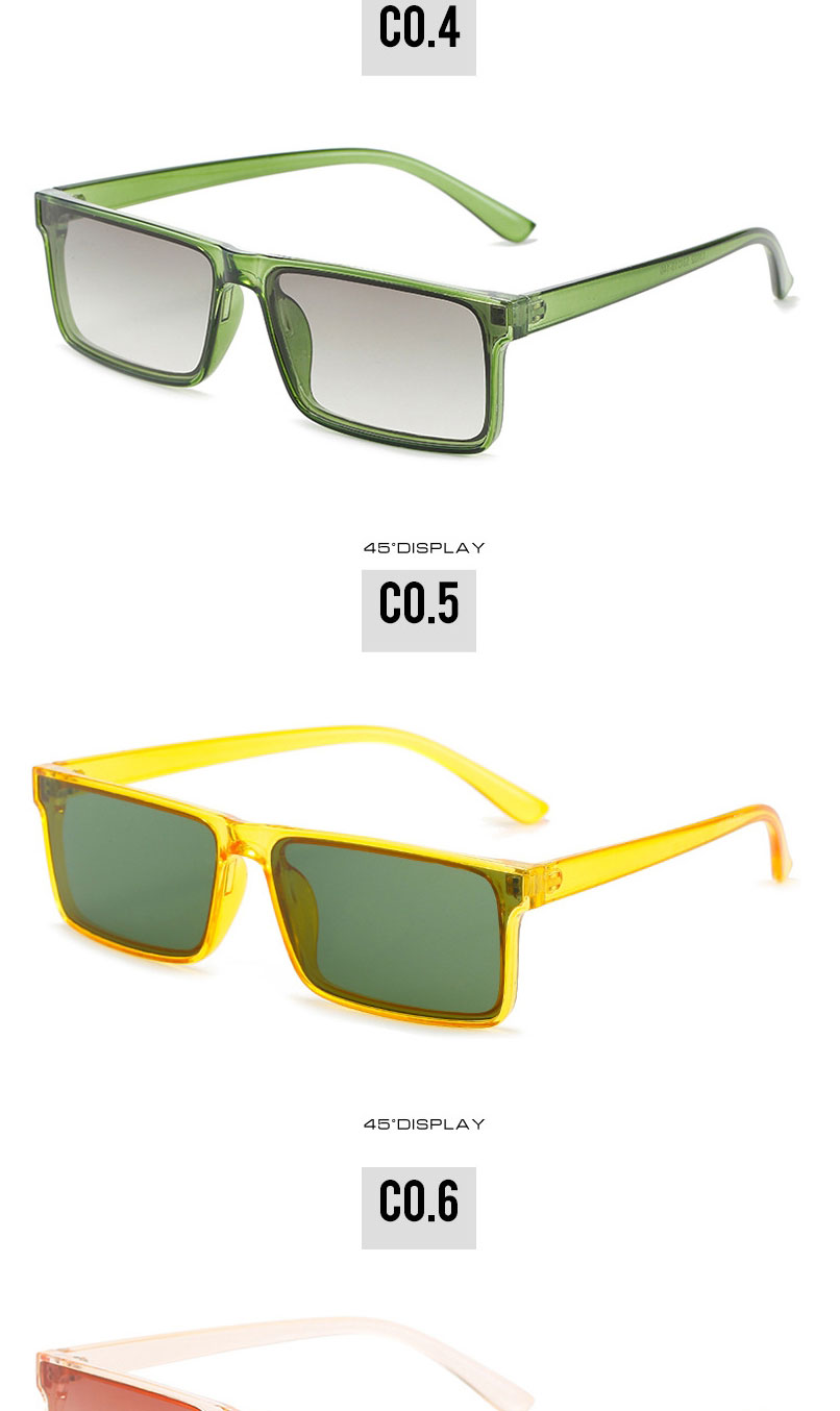 Fashion Olive Green Frame Green Sheet Rectangular Small Frame Sunglasses,Women Sunglasses