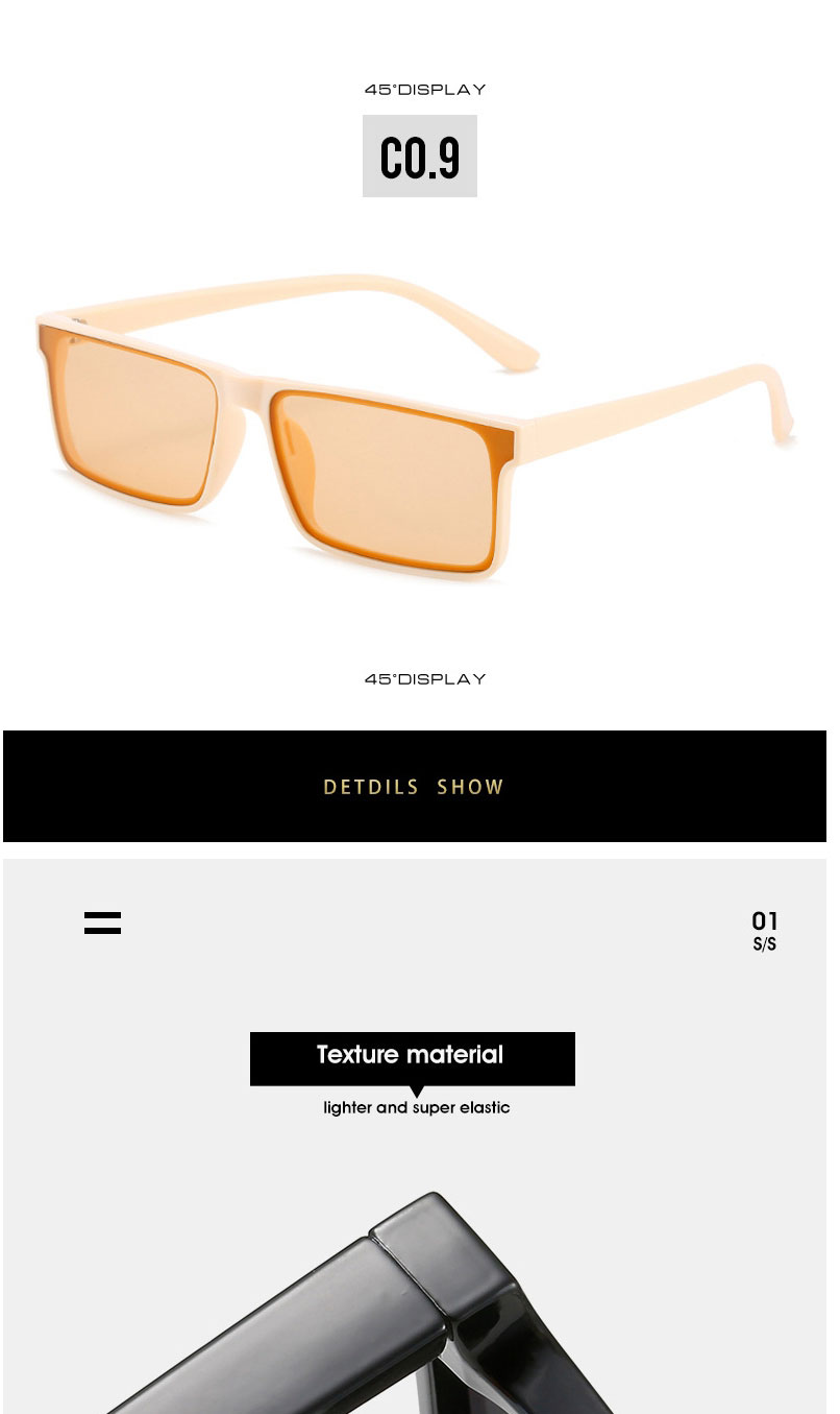 Fashion Black Framed Light Tea Slices Rectangular Small Frame Sunglasses,Women Sunglasses