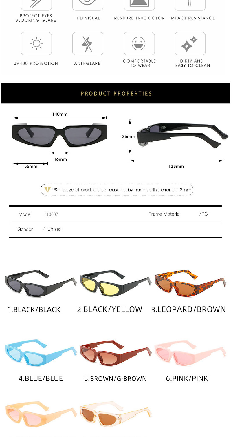 Fashion Black Frame Black Film Triangle Narrow Frame Sunglasses,Women Sunglasses