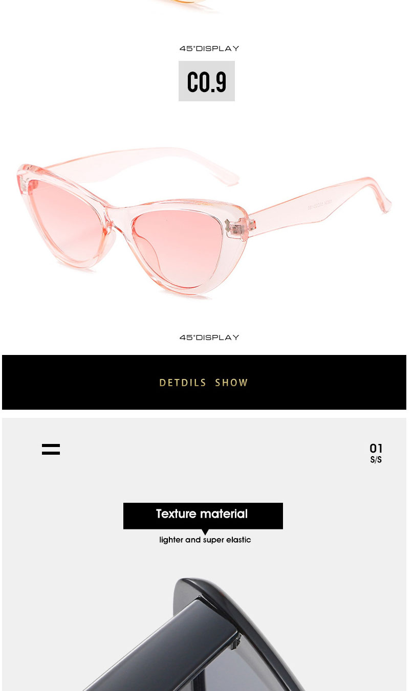 Fashion Tea Box Double Tea Slices Cat Eye Rice Stud Sunglasses,Women Sunglasses