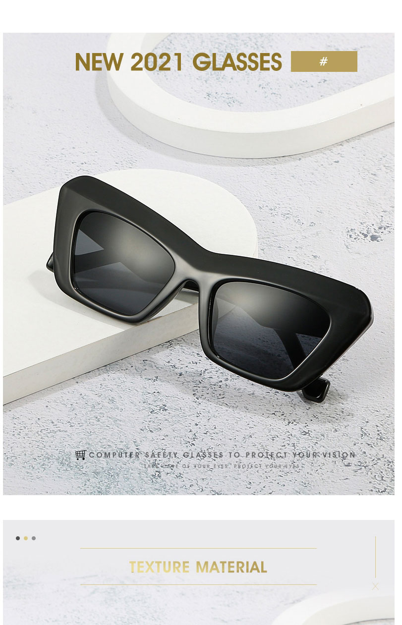 Fashion Black Frame Black Film Triangle Cat Eye Sunglasses,Women Sunglasses