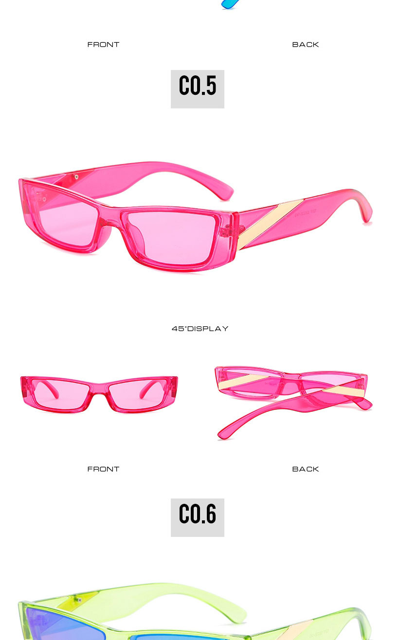 Fashion Champagne Box Light Tea Slices Small Frame Cat Eye Sunglasses,Women Sunglasses