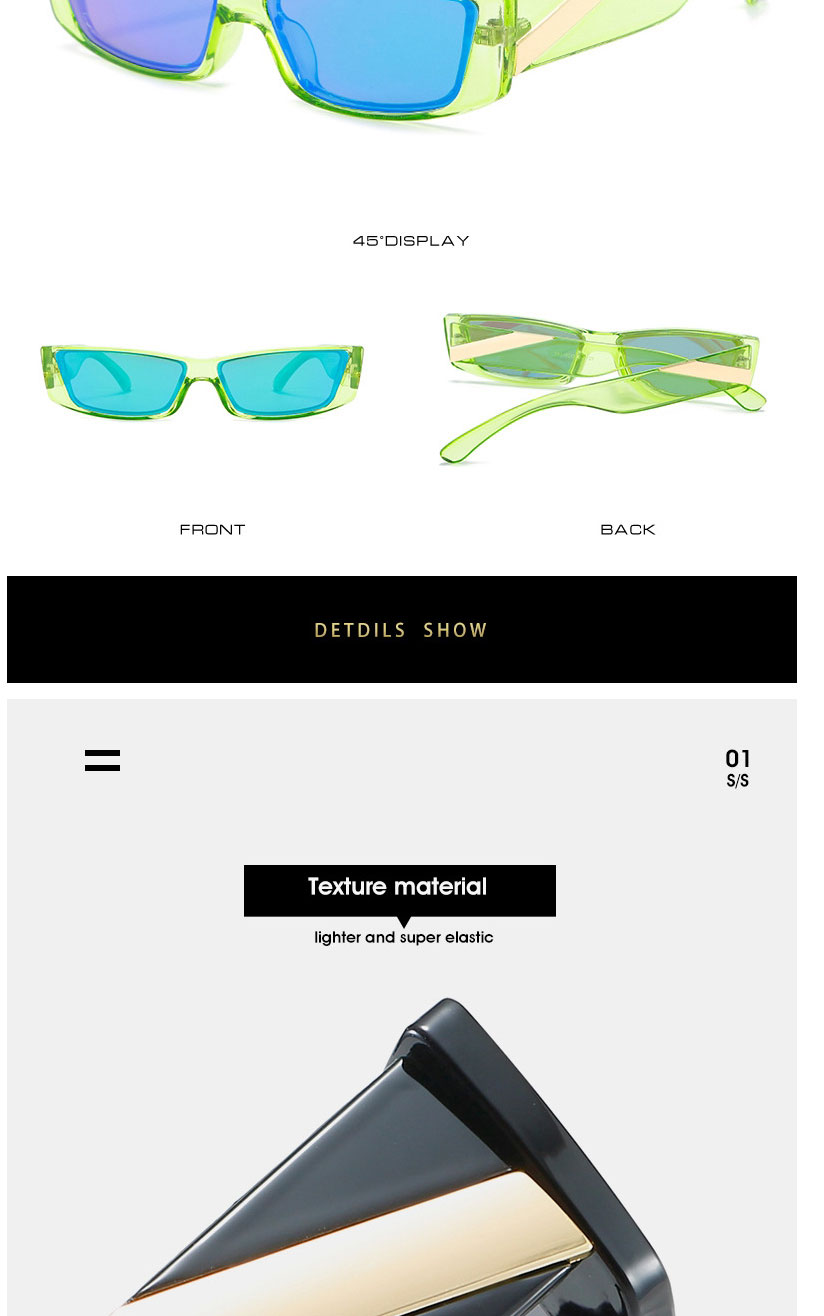 Fashion Green Frame Green Sheet Small Frame Cat Eye Sunglasses,Women Sunglasses
