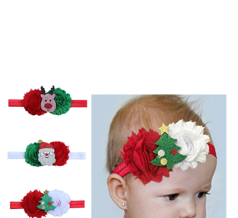 Fashion D Christmas Old Flower Stitching Cartoon Headband,Hair Ribbons