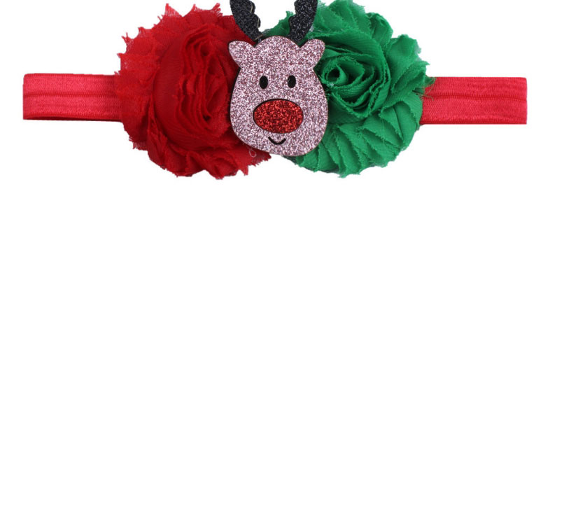 Fashion D Christmas Old Flower Stitching Cartoon Headband,Hair Ribbons