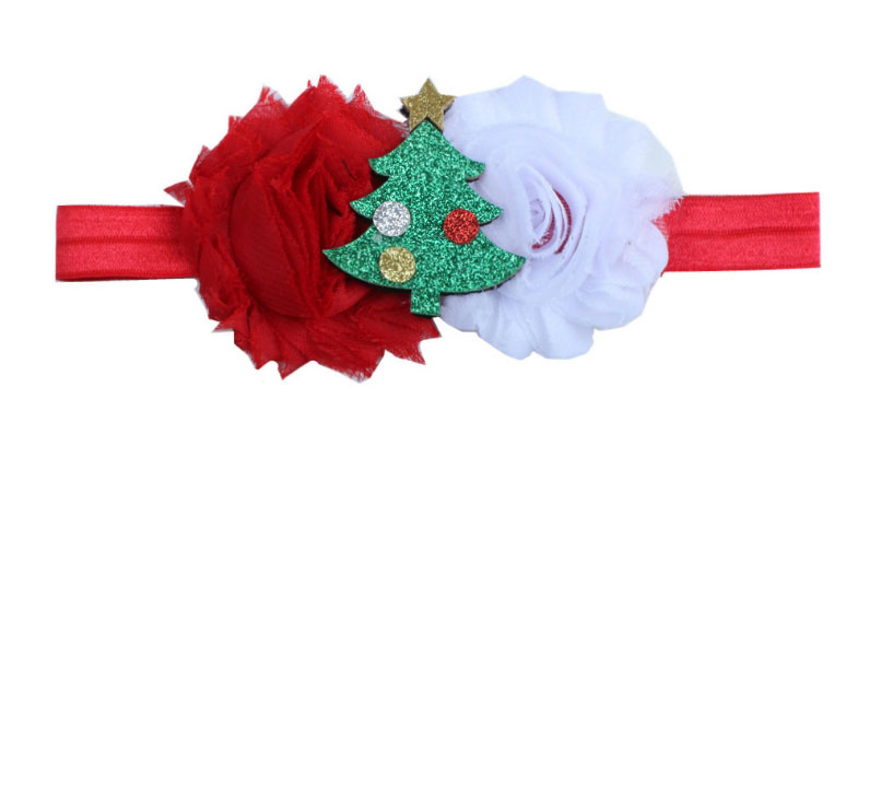 Fashion C Christmas Old Flower Stitching Cartoon Headband,Hair Ribbons