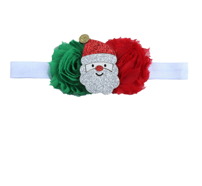 Fashion B Christmas Old Flower Stitching Cartoon Headband,Hair Ribbons