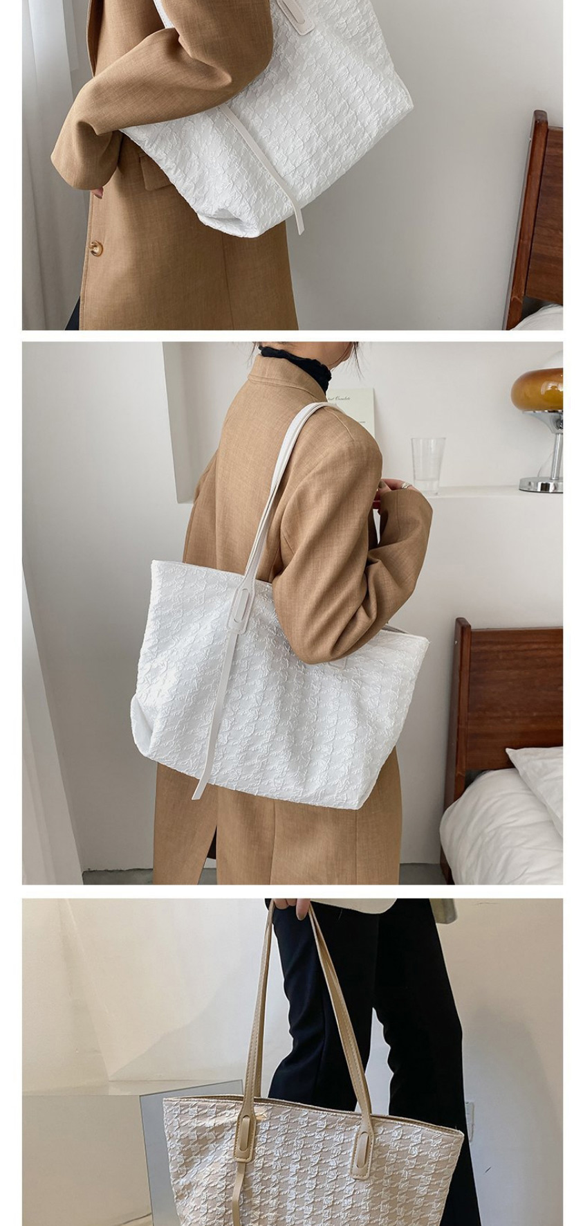 Fashion Black Woolen Large-capacity Handbag,Messenger bags
