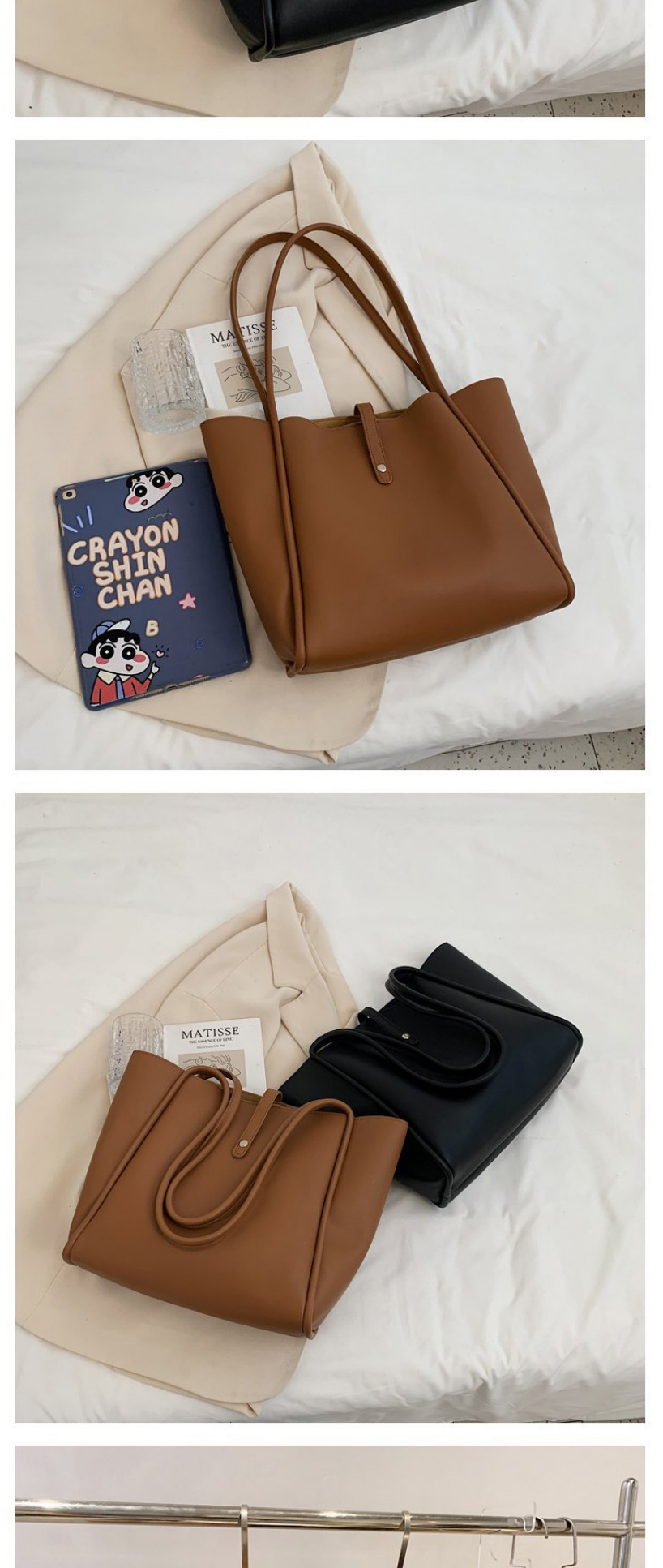 Fashion Light Brown Pu Large Capacity Shoulder Bag,Messenger bags