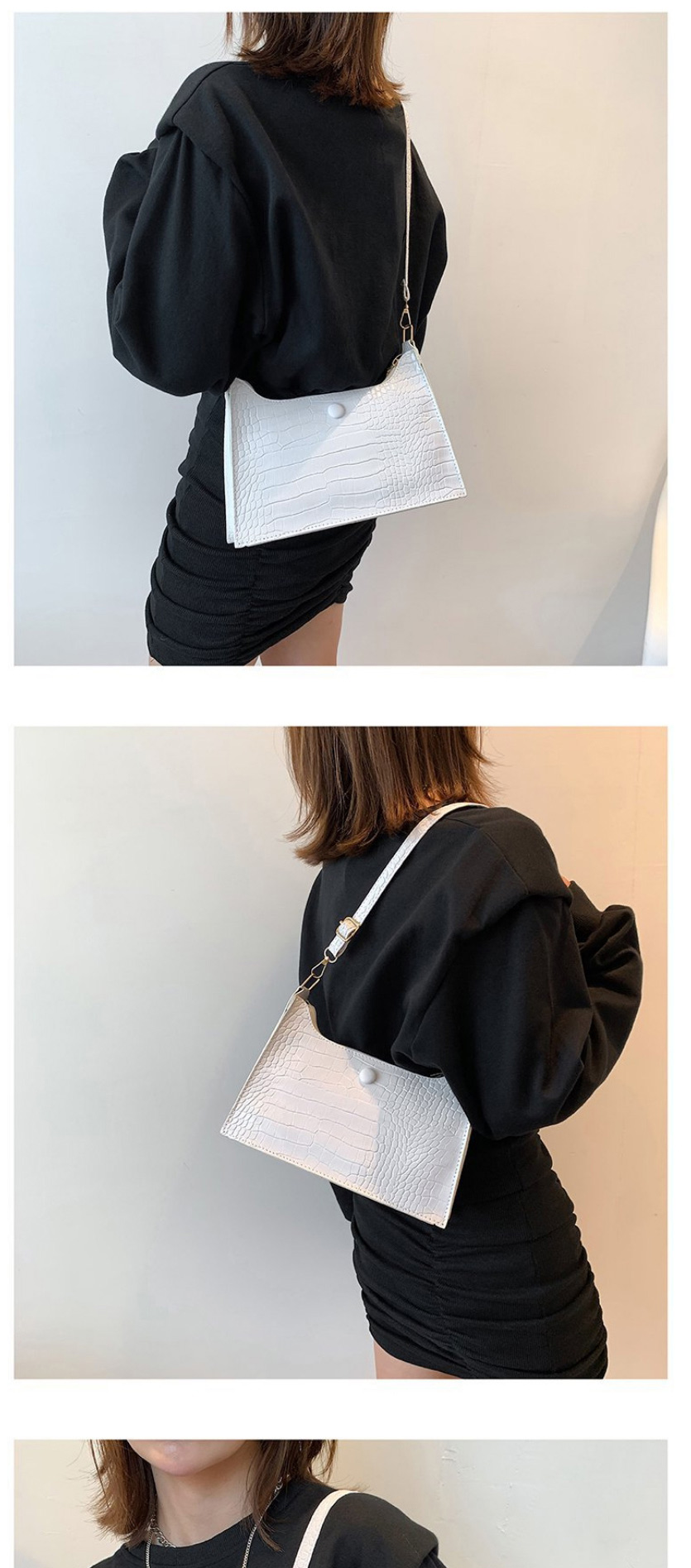 Fashion Brown Pu Stone Grain Crossbody Bag,Shoulder bags