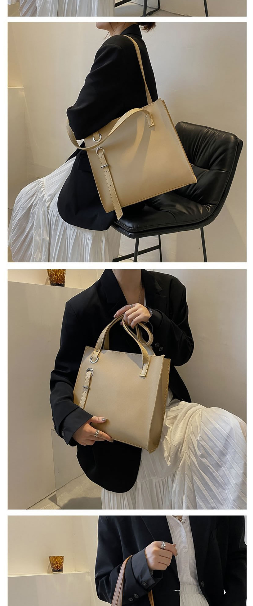 Fashion Brown Pu Large Capacity Shoulder Bag,Messenger bags
