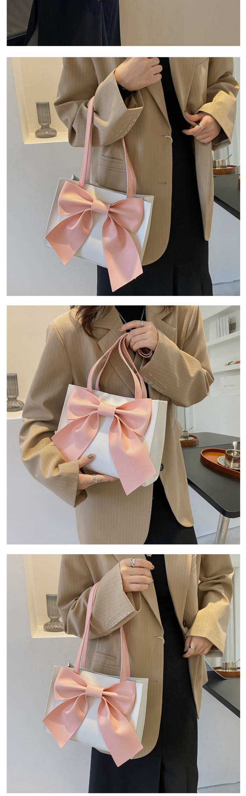 Fashion Pink Large Capacity Bow Shoulder Bag,Messenger bags