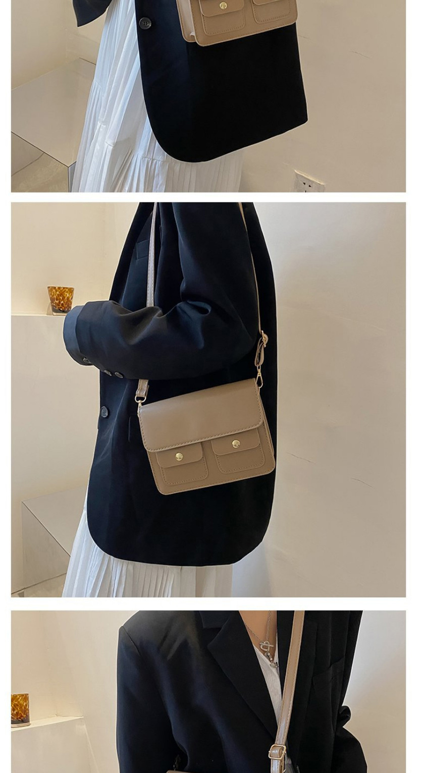 Fashion Dark Brown Pu Multi-pocket Crossbody Bag,Shoulder bags