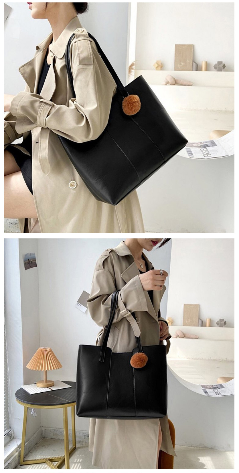 Fashion Grey Pu Large Capacity Shoulder Bag,Messenger bags