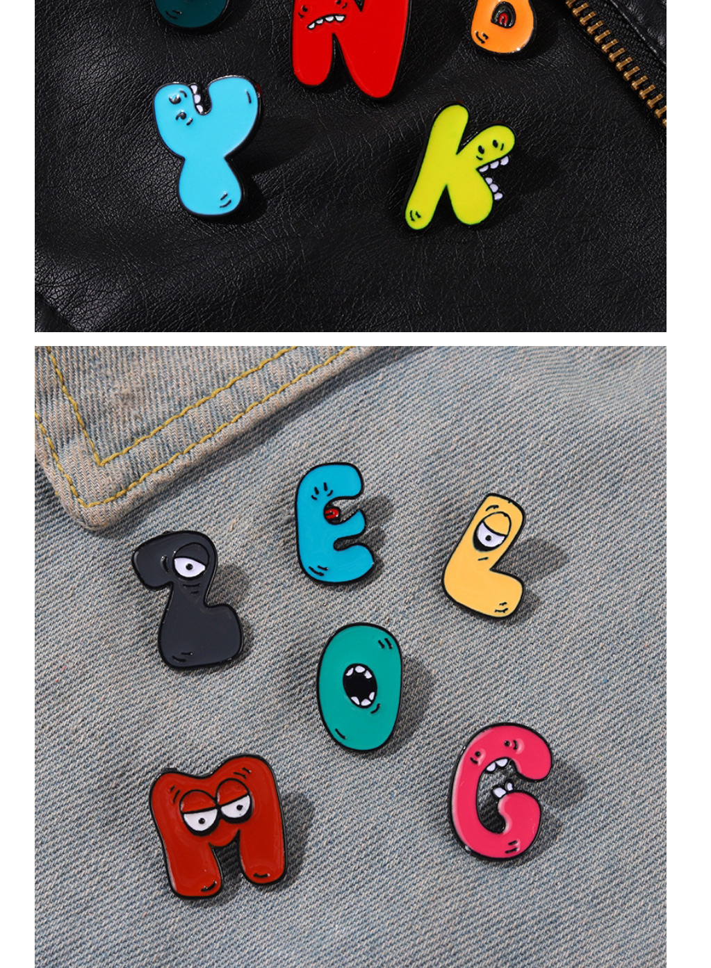 Fashion P Alloy Cartoon 26-letter Paint Badge,Korean Brooches