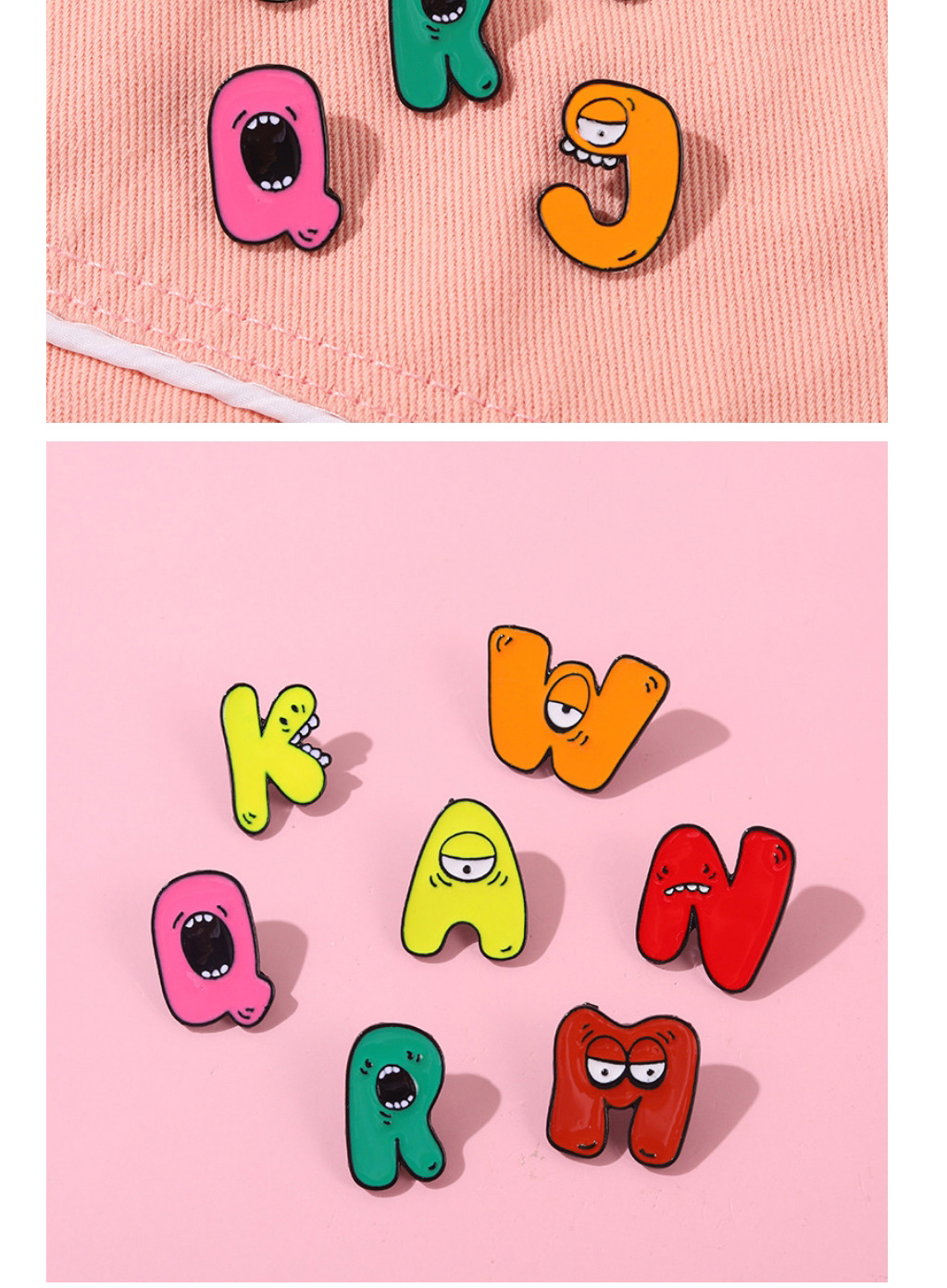 Fashion P Alloy Cartoon 26-letter Paint Badge,Korean Brooches