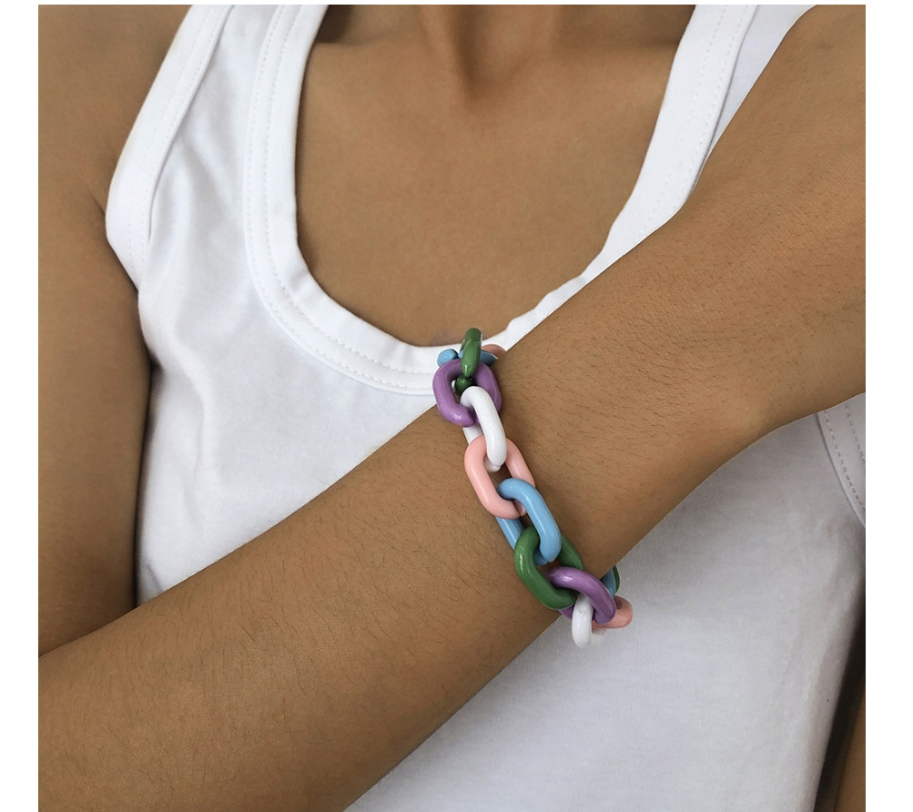 Fashion Color Acrylic Resin Chain Bracelet,Fashion Bracelets