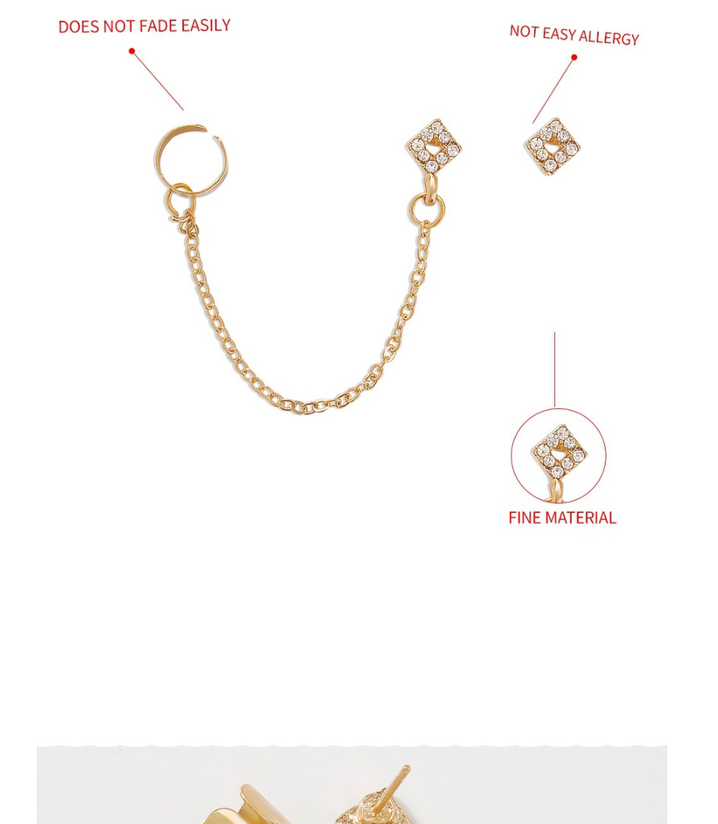 Fashion Gold Alloy Geometric Asymmetrical Tassel Earrings,Drop Earrings