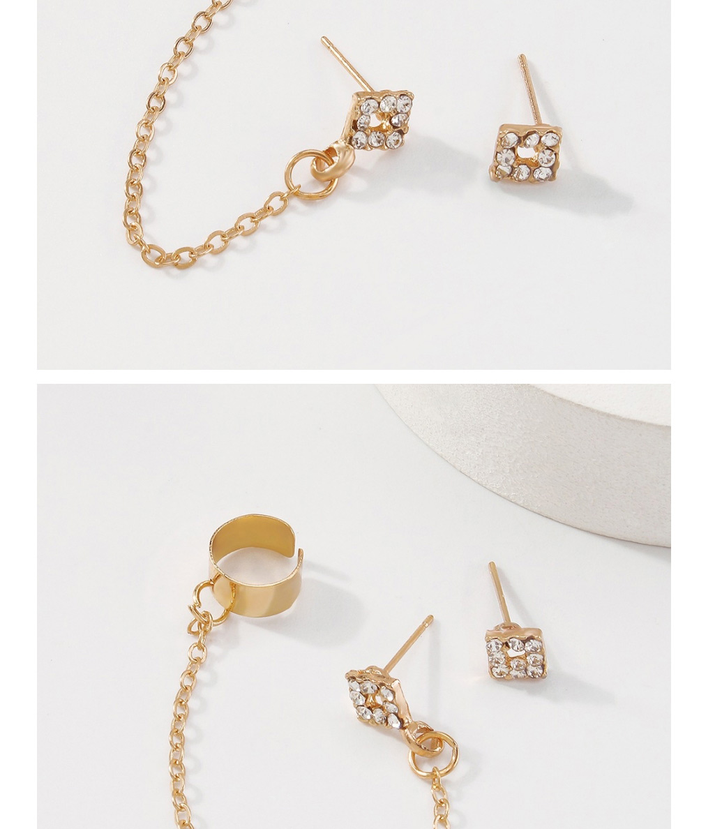 Fashion Gold Alloy Geometric Asymmetrical Tassel Earrings,Drop Earrings