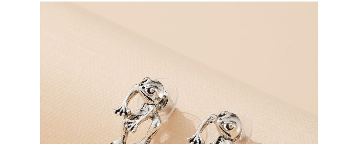 Fashion Silver Halloween Frog Earrings,Stud Earrings