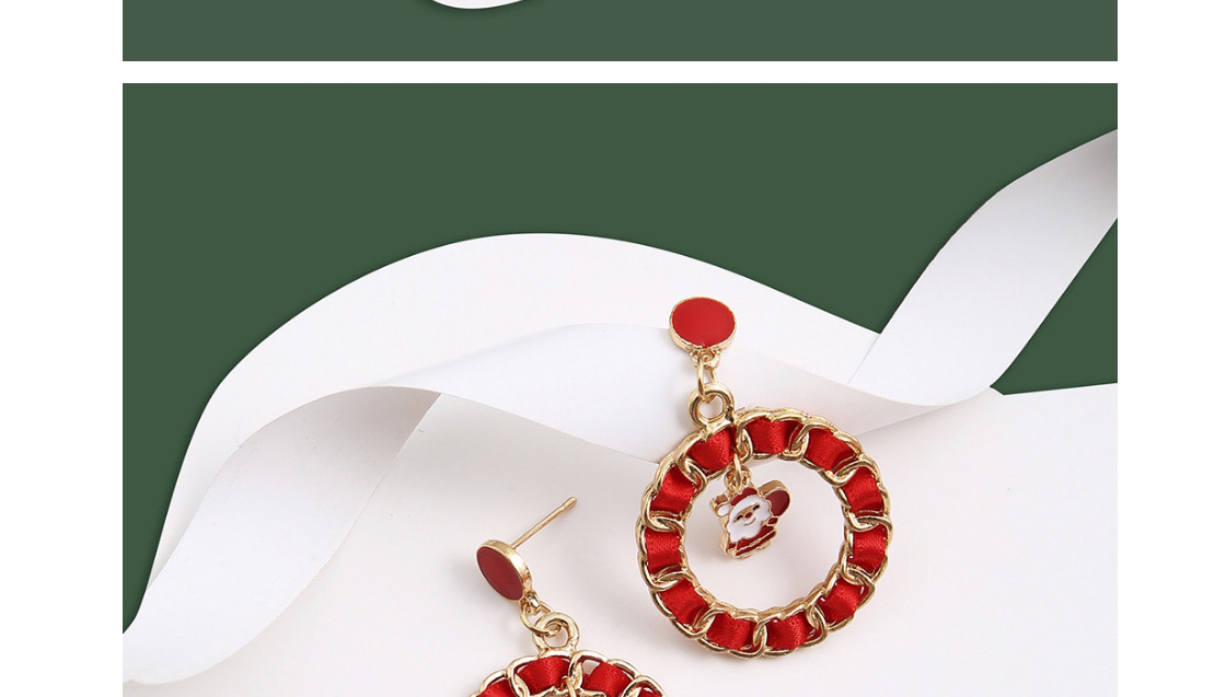 Fashion 1# Metal Ring Christmas Bell Christmas Tree Earrings,Stud Earrings