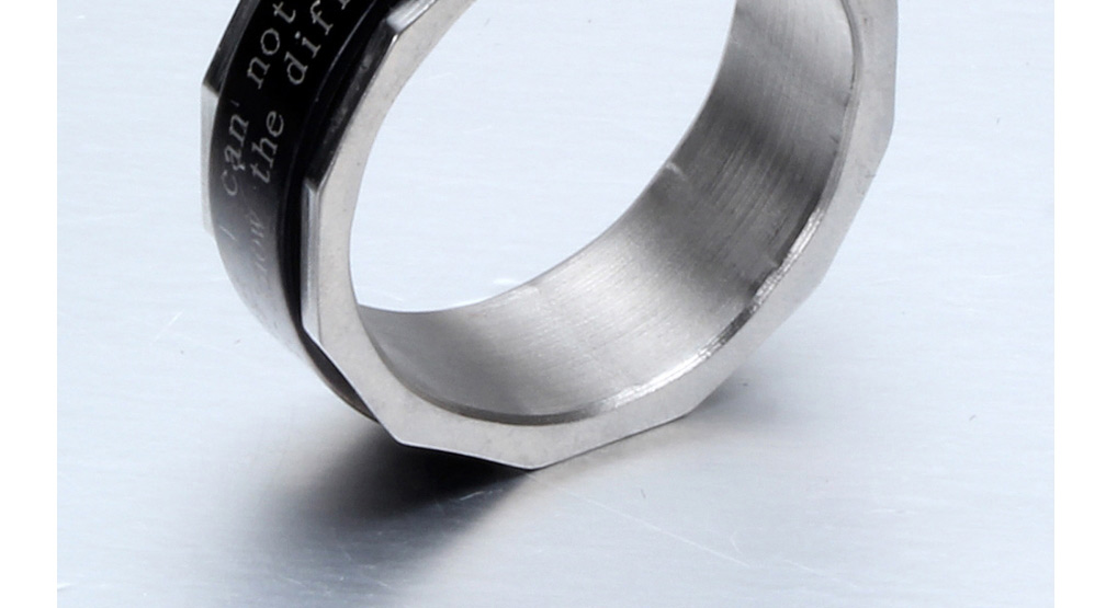 Fashion Steel Black Stainless Steel Ring Cross Scripture Ring,Rings