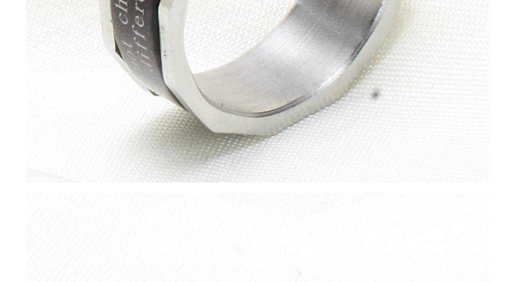 Fashion Steel Black Stainless Steel Ring Cross Scripture Ring,Rings