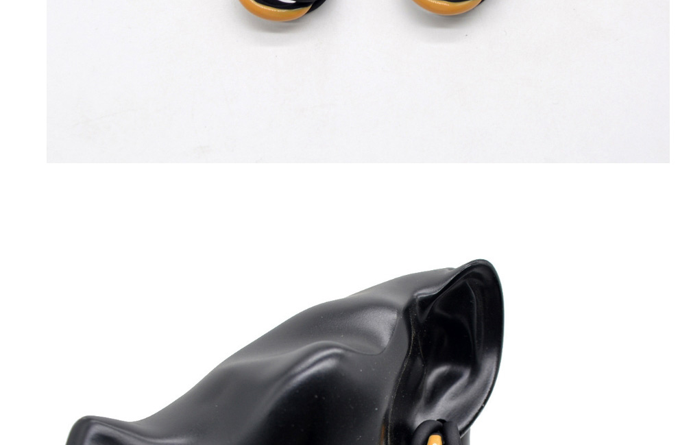 Fashion Brownish Yellow Metal Oil Drop C-shaped Color Matching Earrings,Hoop Earrings
