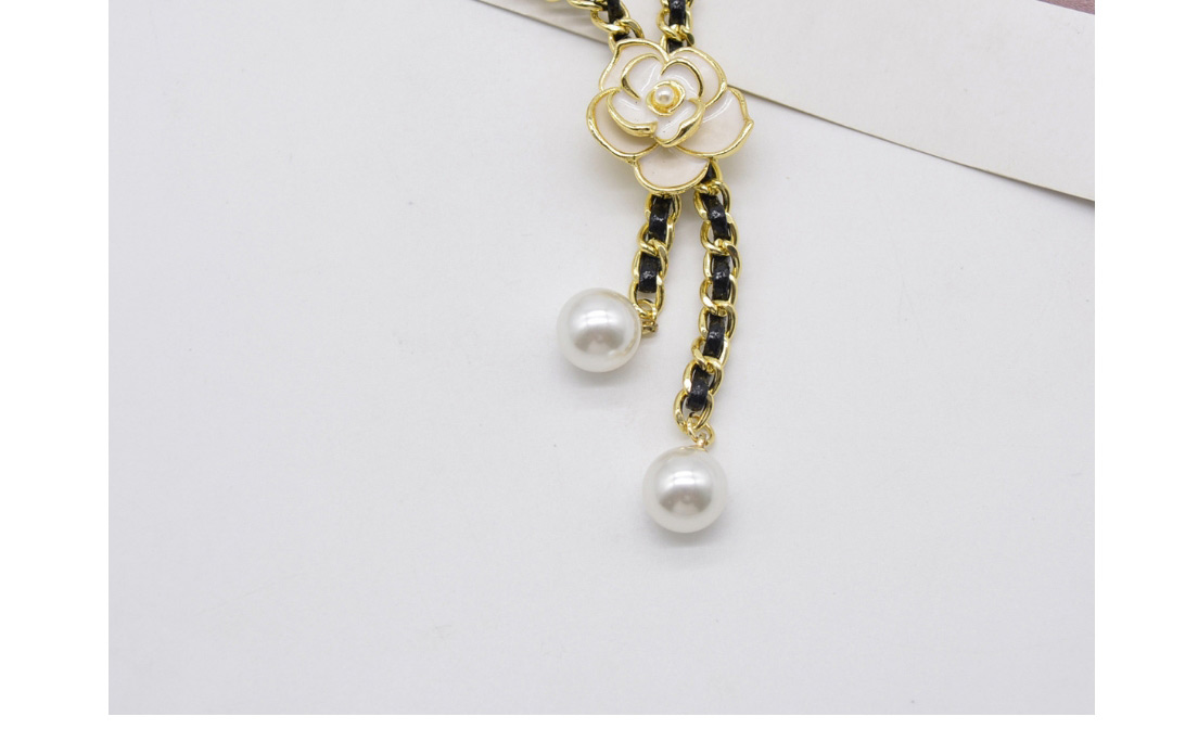 Fashion 1# Dripping Camellia Knitted Necklace,Pendants