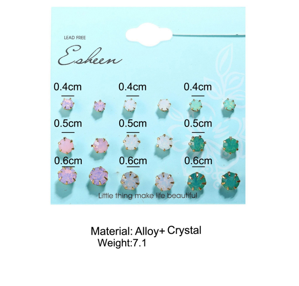 Fashion Color Resin Polygonal Geometric Stud Earring Set,Jewelry Sets