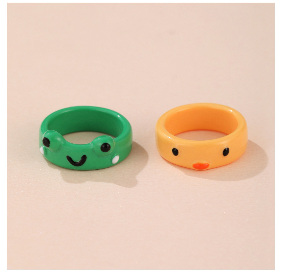 Fashion Green Resin Cartoon Frog Ring,Fashion Rings