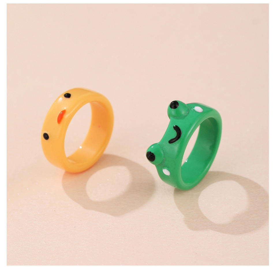 Fashion Green Resin Cartoon Frog Ring,Fashion Rings