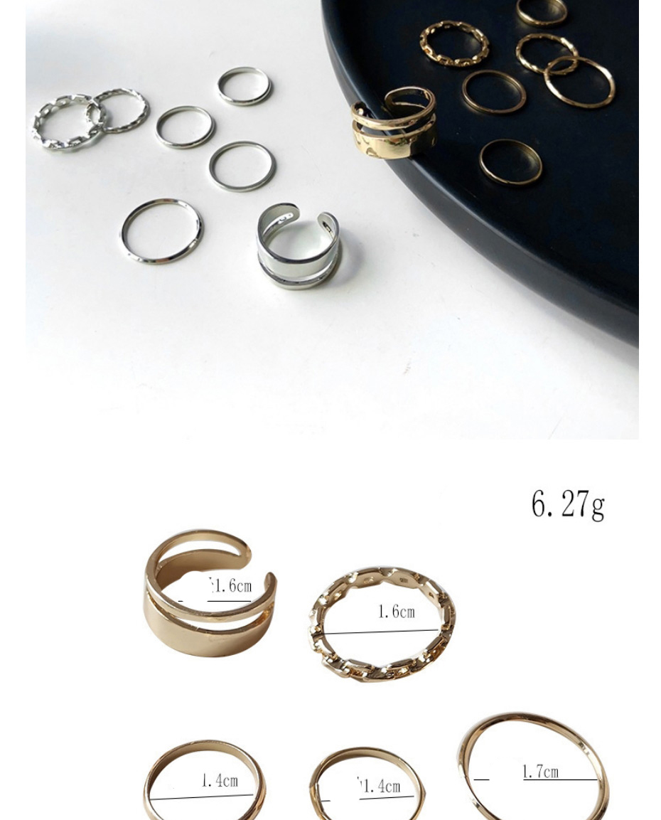 Fashion Silver Color Alloy Geometric Thread Ring Set,Jewelry Sets