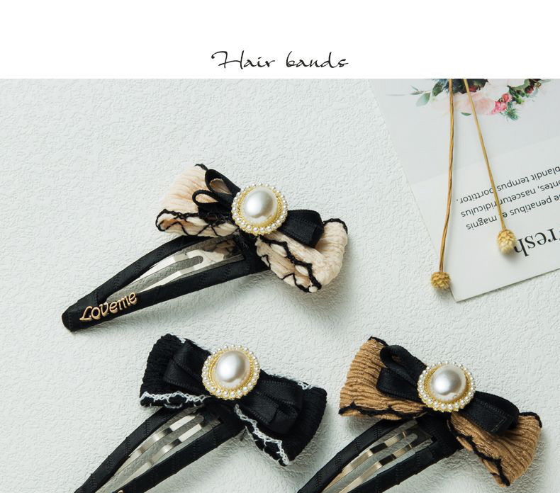 Fashion Coffee Color Bow Pearl Hairpin,Hairpins