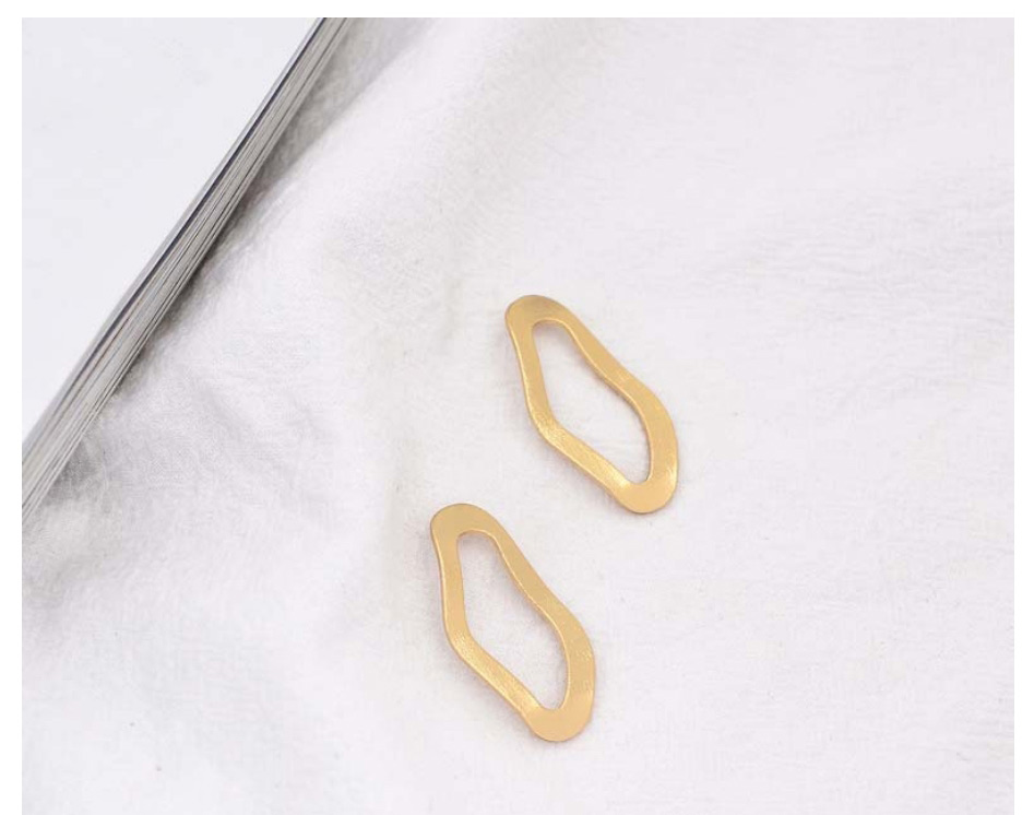 Fashion Gold Color Metal Geometric Frosted Cutout Ear Studs,Stud Earrings