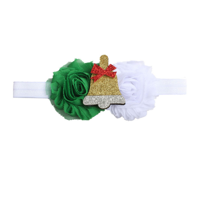 Fashion Green Christmas Old Flower Stitching Patch Headband,Hair Ribbons