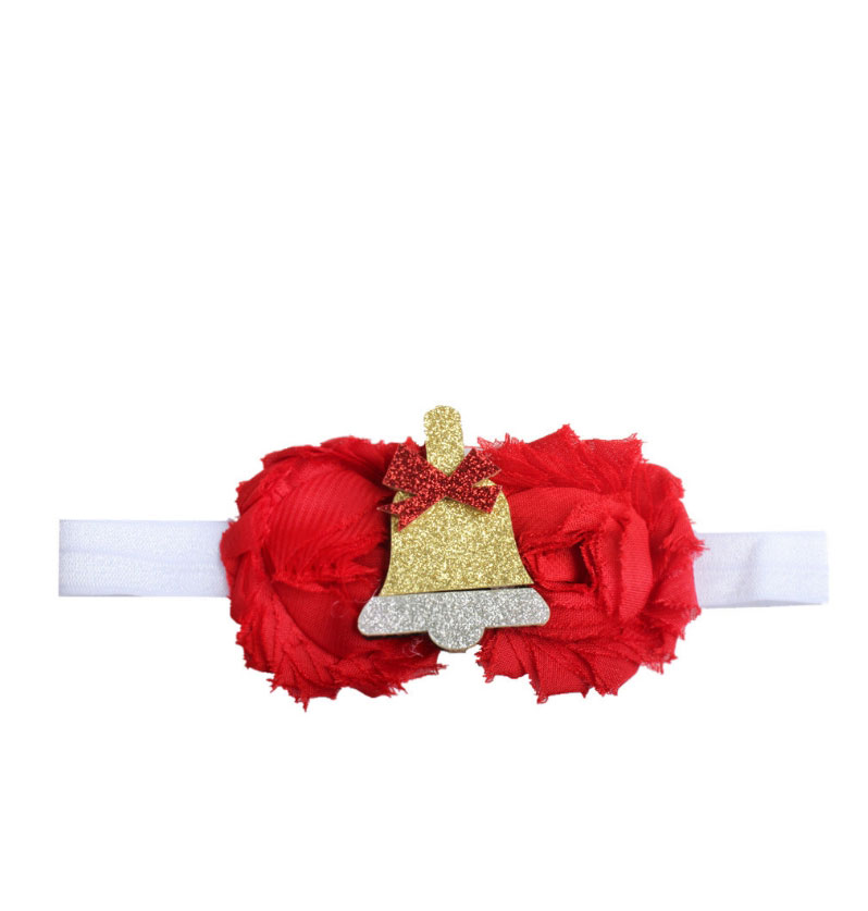 Fashion Red And White Christmas Old Flower Stitching Patch Headband,Hair Ribbons