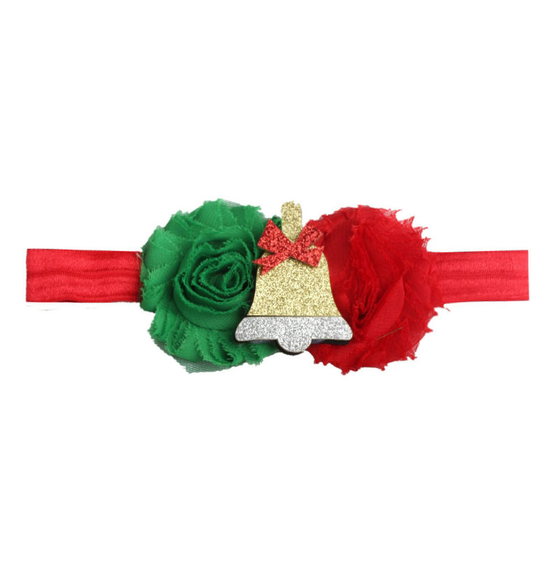 Fashion Red And White Christmas Old Flower Stitching Patch Headband,Hair Ribbons