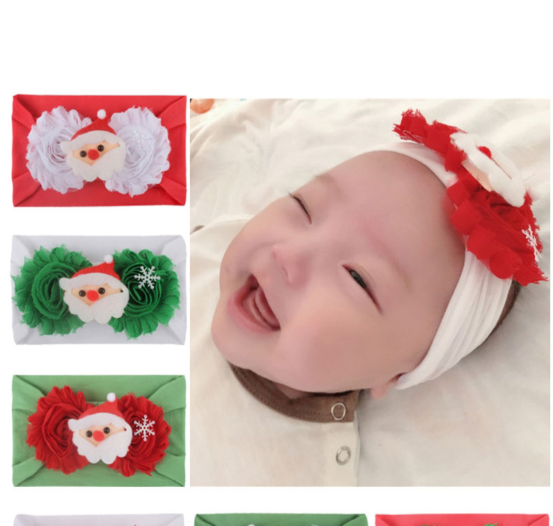Fashion F Section Christmas Old Flower Stitching Cartoon Hairband,Hair Ribbons