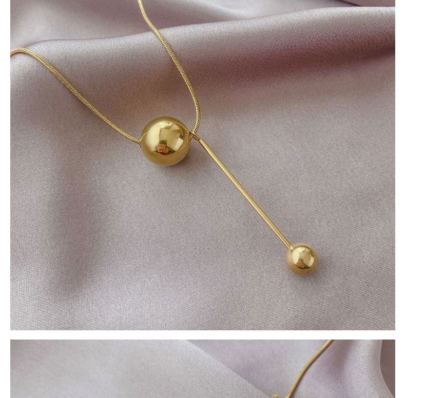 Fashion Gold Titanium Steel Ball Necklace,Necklaces