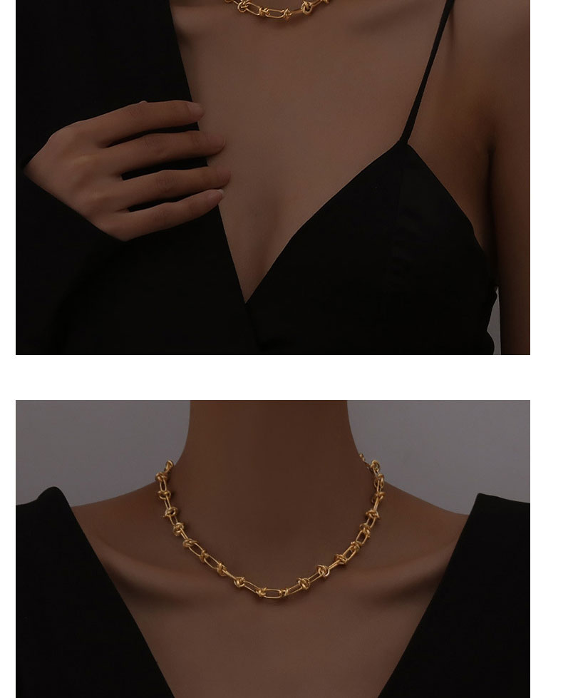 Fashion Gold Knotted Thorn Chain Necklace,Necklaces