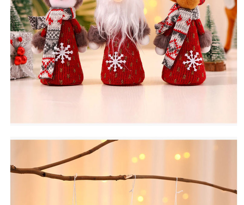 Fashion Snowman In Red Clothes Christmas Wings Angel Old Man Pendant,Festival & Party Supplies