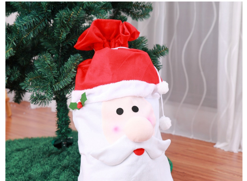 Fashion Red+white Santa Sack Backpack,Festival & Party Supplies