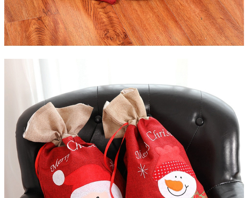 Fashion Snowman Christmas Burlap Candy Bag,Festival & Party Supplies