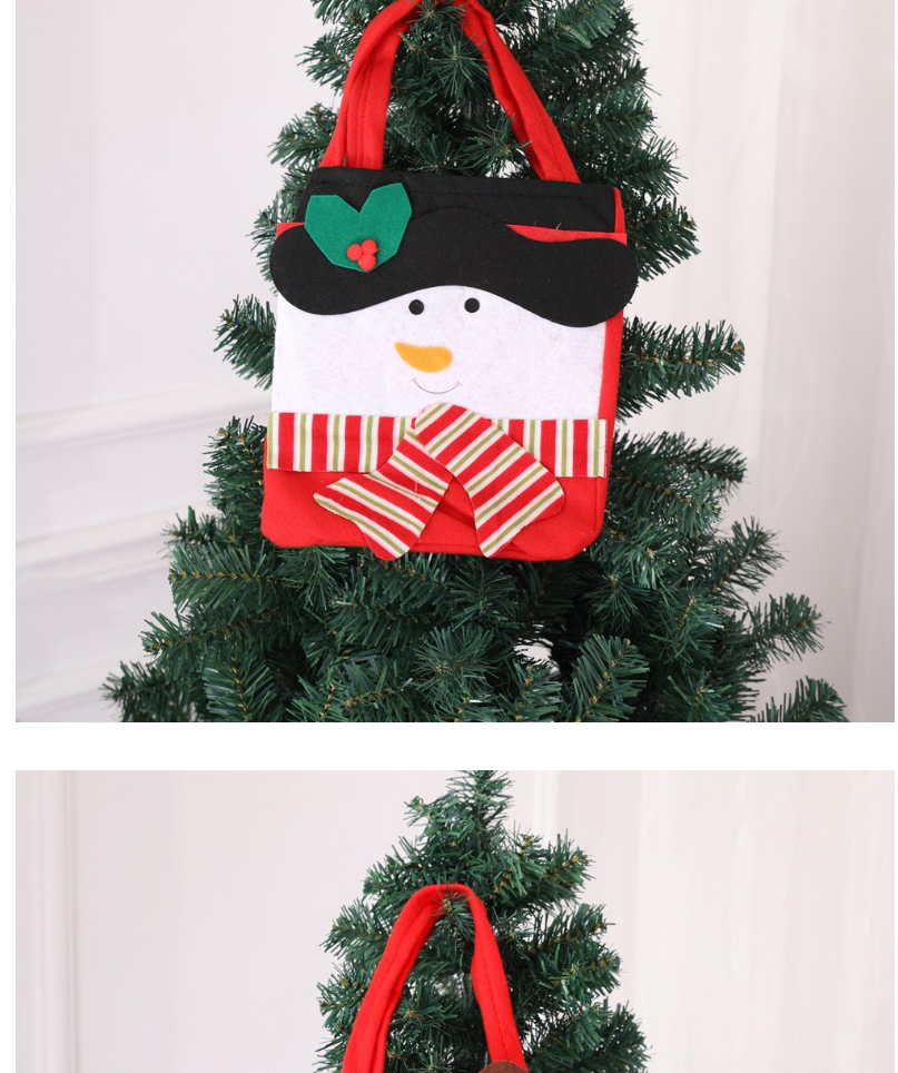 Fashion Snowman Christmas Non-woven Candy Tote Bag,Festival & Party Supplies