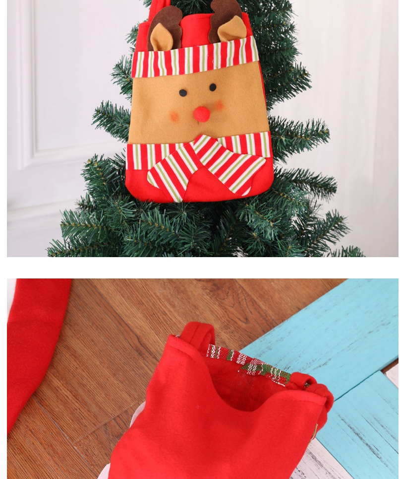 Fashion Elk Christmas Non-woven Candy Tote Bag,Festival & Party Supplies