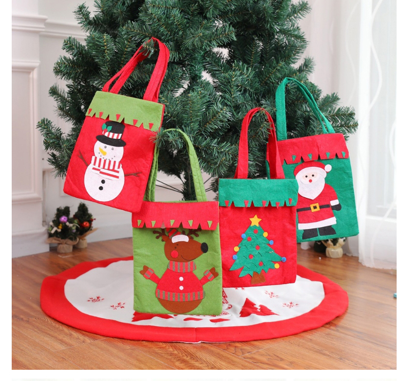 Fashion Snowman Gift Bag Christmas Print Candy Bag,Festival & Party Supplies