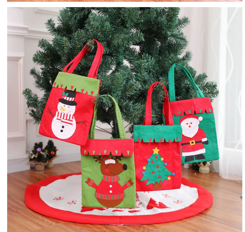 Fashion Elk Gift Bag Christmas Print Candy Bag,Festival & Party Supplies