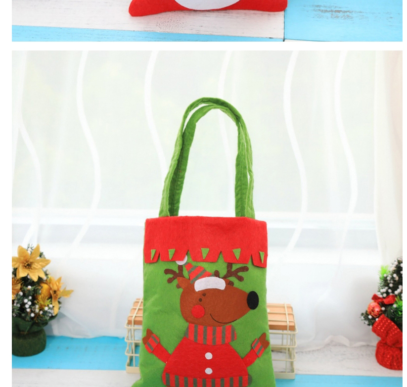 Fashion Old Man Gift Bag Christmas Print Candy Bag,Festival & Party Supplies