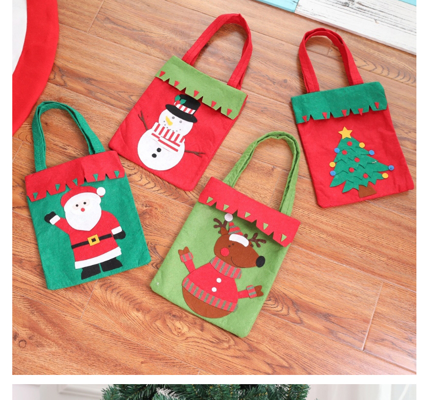Fashion Christmas Tree Gift Bag Christmas Print Candy Bag,Festival & Party Supplies